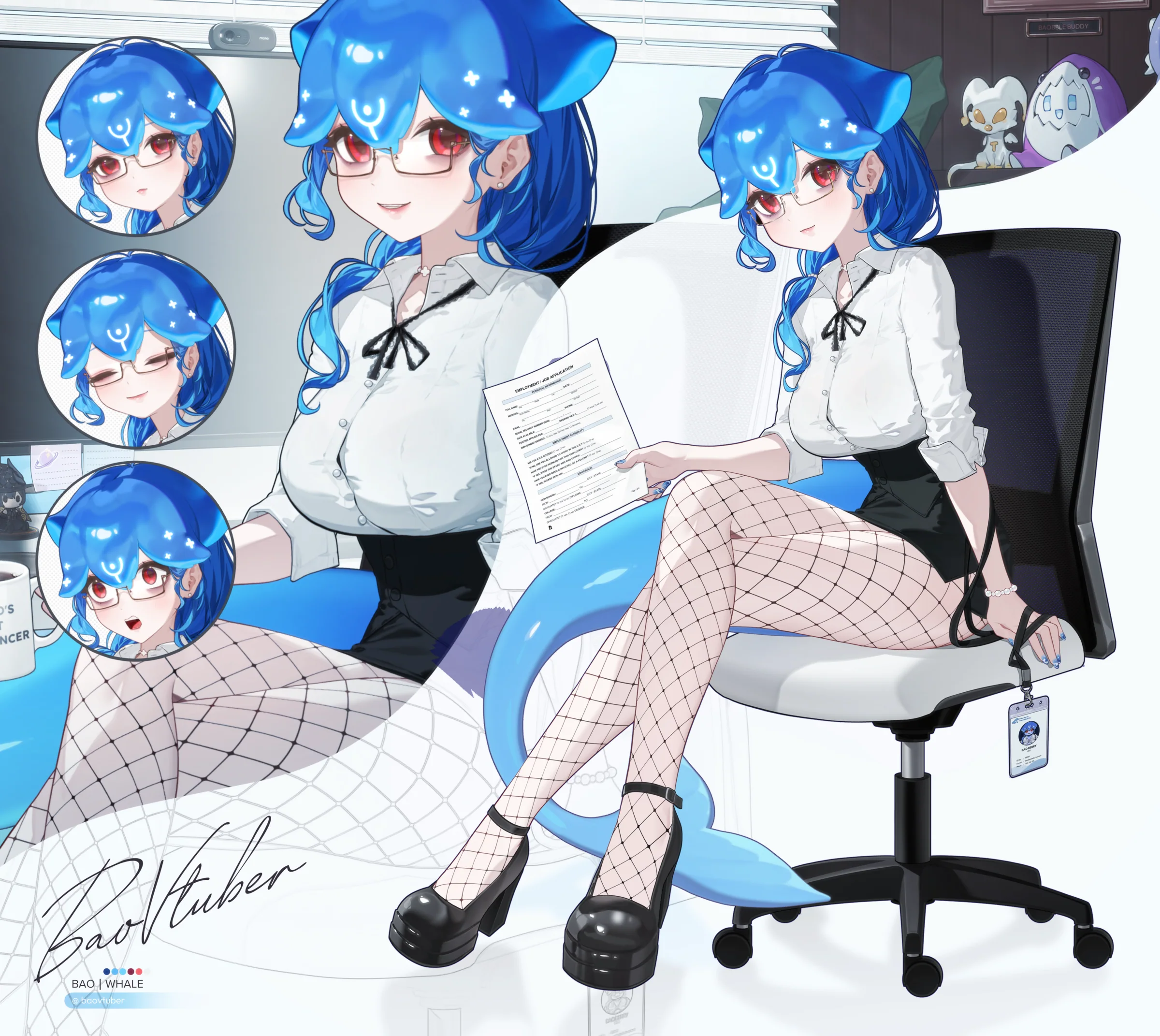 Fullbody Live2D model example by Monoco